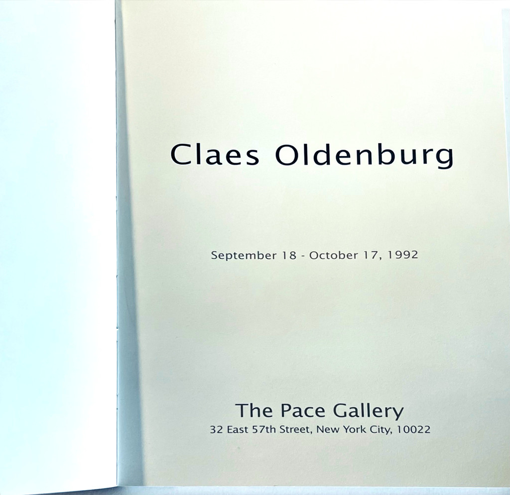 Claes Oldenburg, Claes Oldenburg (Hand signed by Claes Oldenburg), 1992