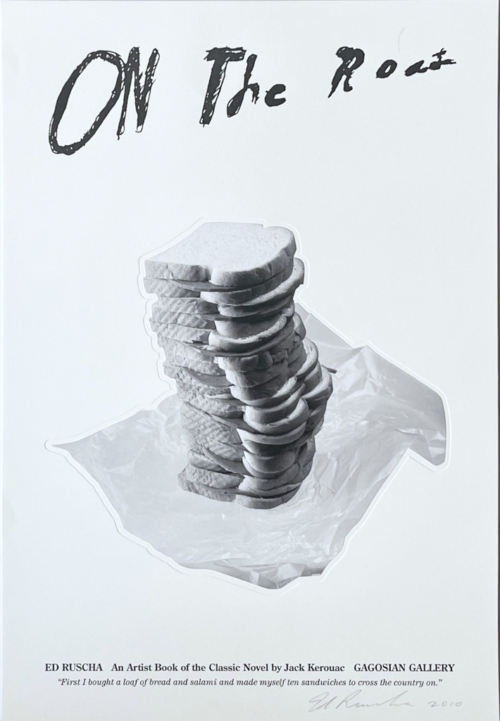 Ed Ruscha, On the Road (10 sandwiches with bread and salami) Hand signed and dated by Ed Ruscha), 2010