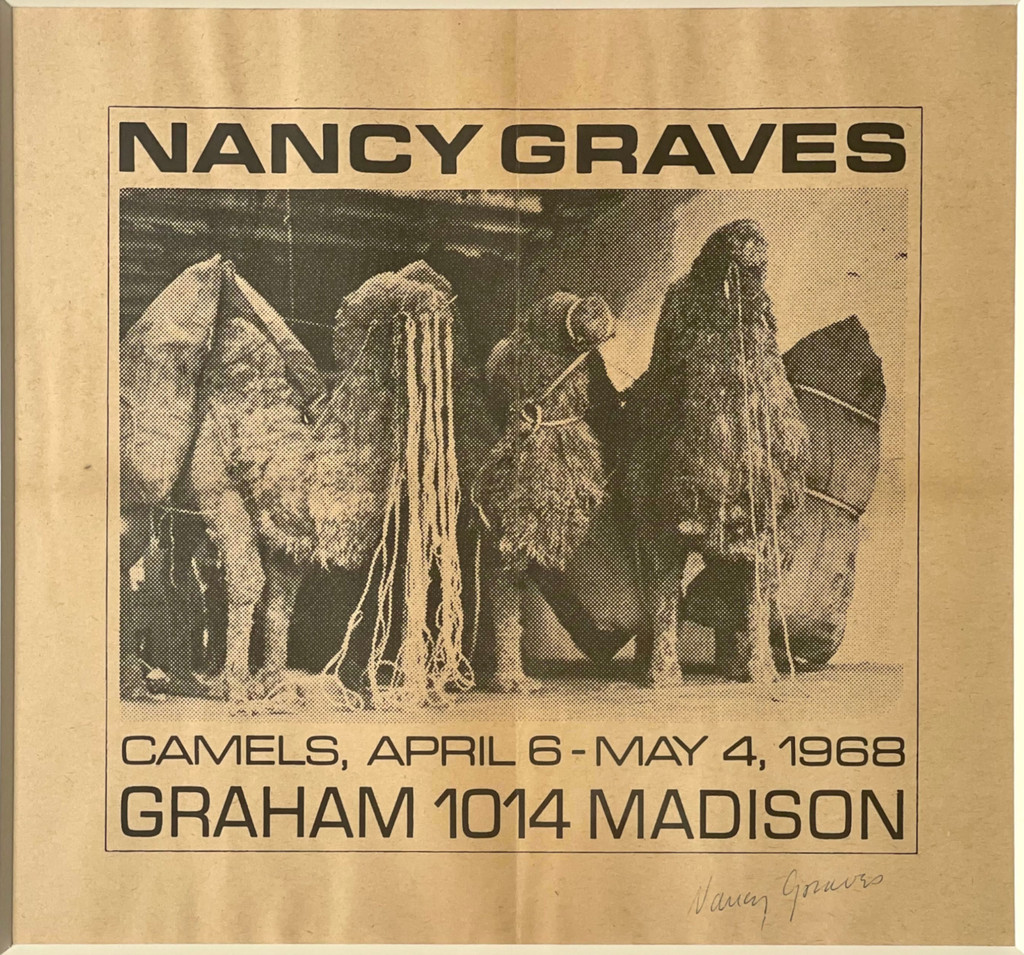 Nancy Graves, Original Graham Gallery poster (hand signed by Nancy Graves), 1968