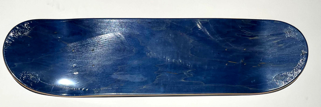 RETNA, Skate deck (Blue with green back) with embossed COA, hand signed by RETNA, 2018