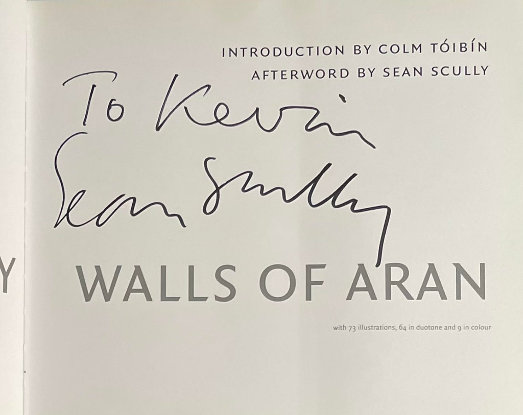 Sean Scully, Walls of Aran Hand signed and inscribed by BOTH Sean Scully and Colm Toibin, 2007