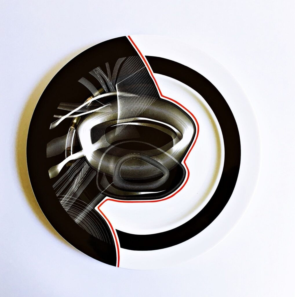 Frank Stella, Vortex Engraving #1 Charger Plate, 2000