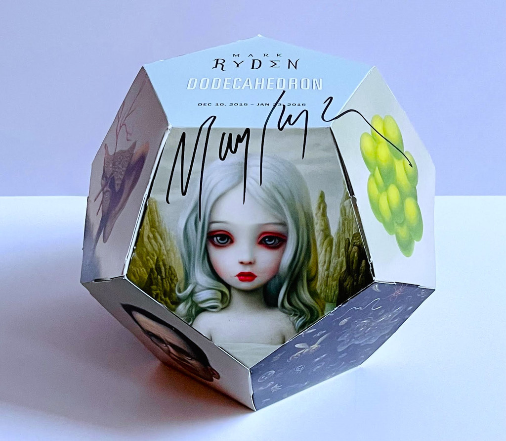 Mark Ryden, 2 part invitation forming a 3-D Dodecahedron (hand signed by Mark Ryden), 2016