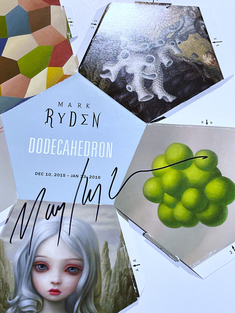 Mark Ryden, 2 part invitation forming a 3-D Dodecahedron (hand signed by Mark Ryden), 2016