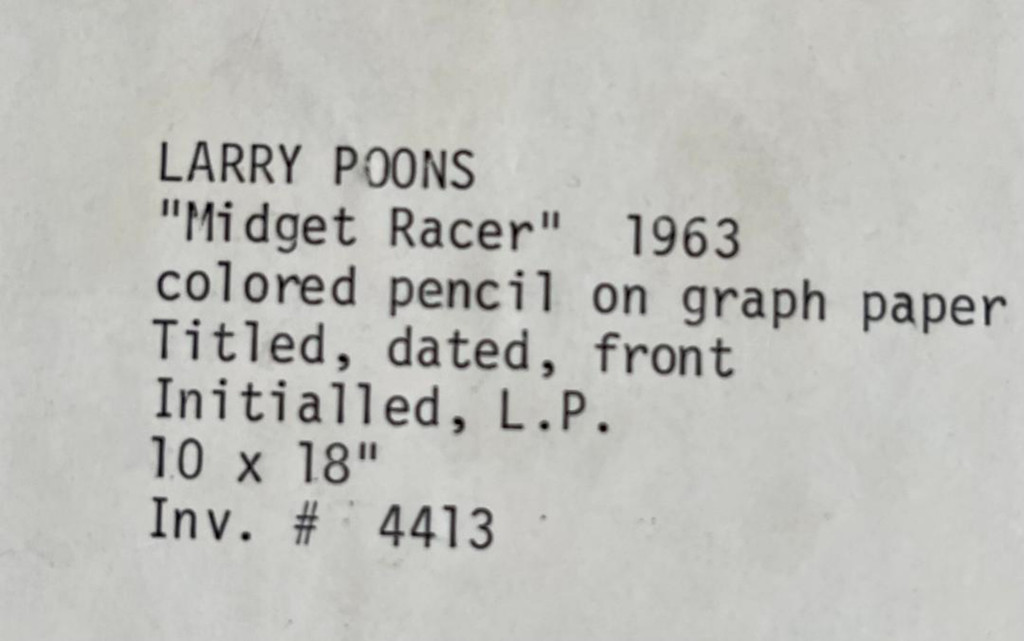 Larry Poons, Midget Racer, 1963