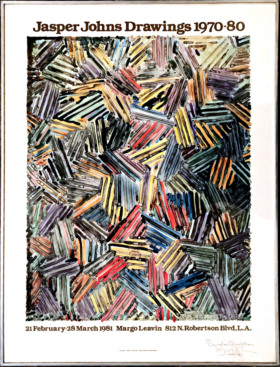 Jasper Johns, Offset Lithograph (Hand Signed by Jasper Johns