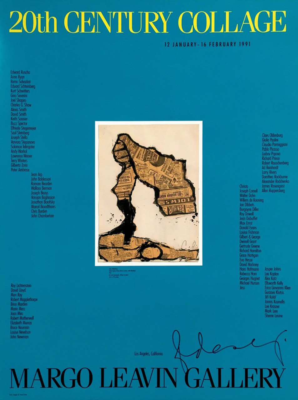 CLAES OLDENBURG 20th Century Collage, (Hand Signed), 1991