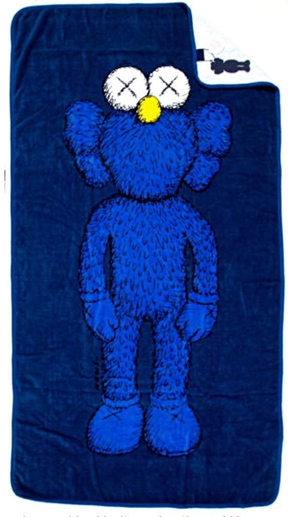 KAWS, 67 inch BFF 100% Cotton Wall Hanging/Beach Towel, 2016