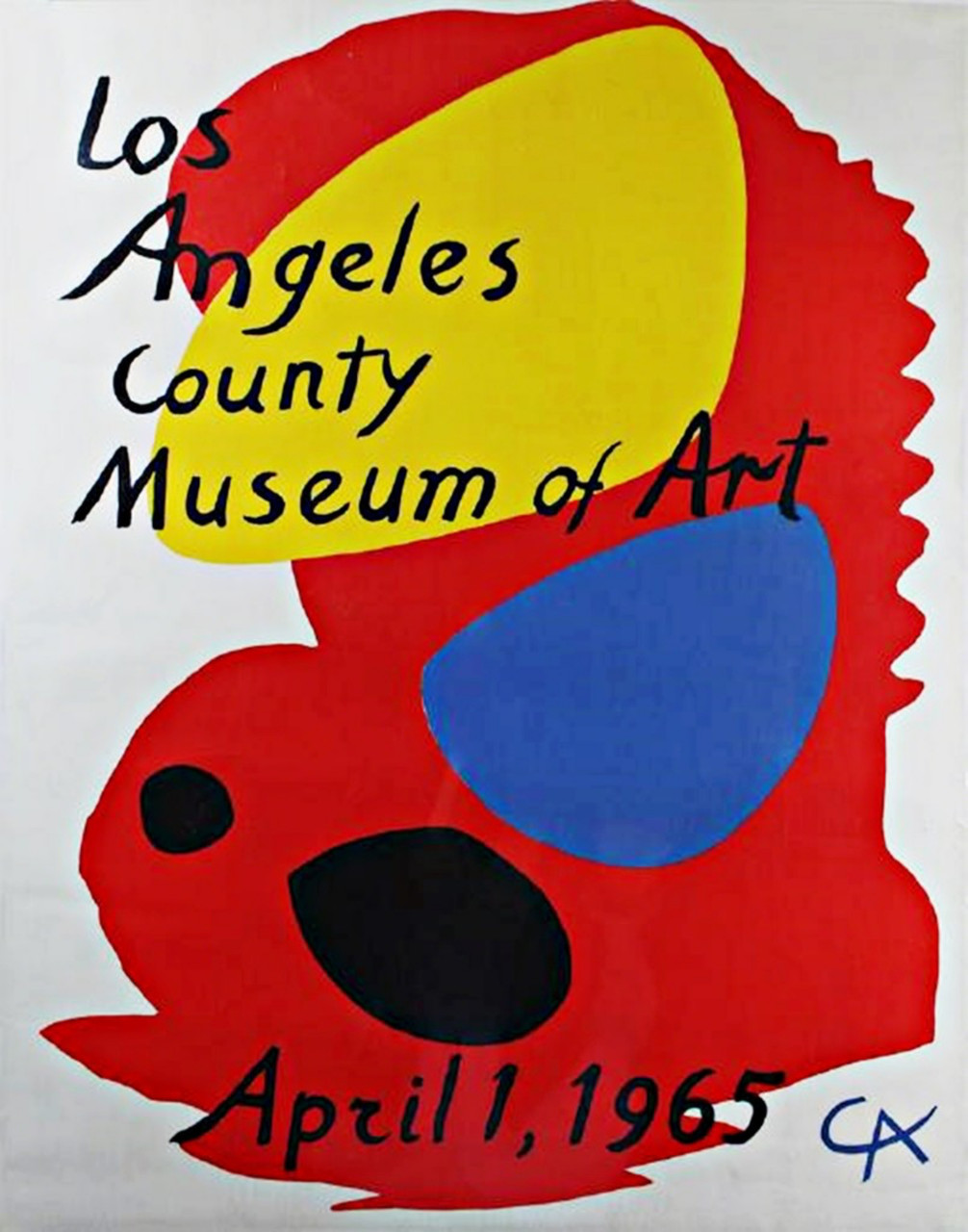 Alexander Calder, historic, original LACMA poster, 1965 (NOT the