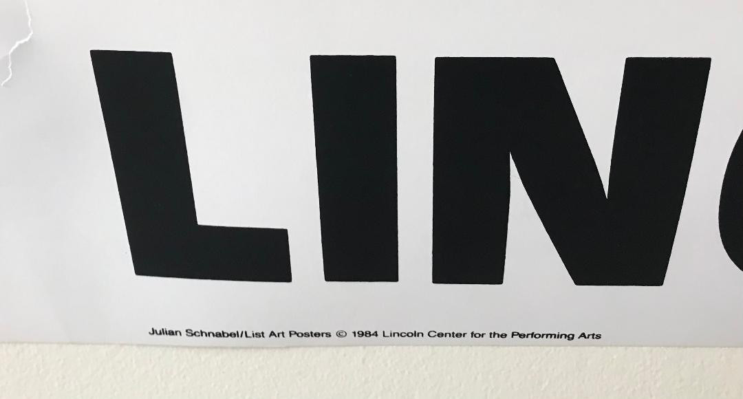 Julian Schnabel, Lincoln Center 25 Years (Hand signed and