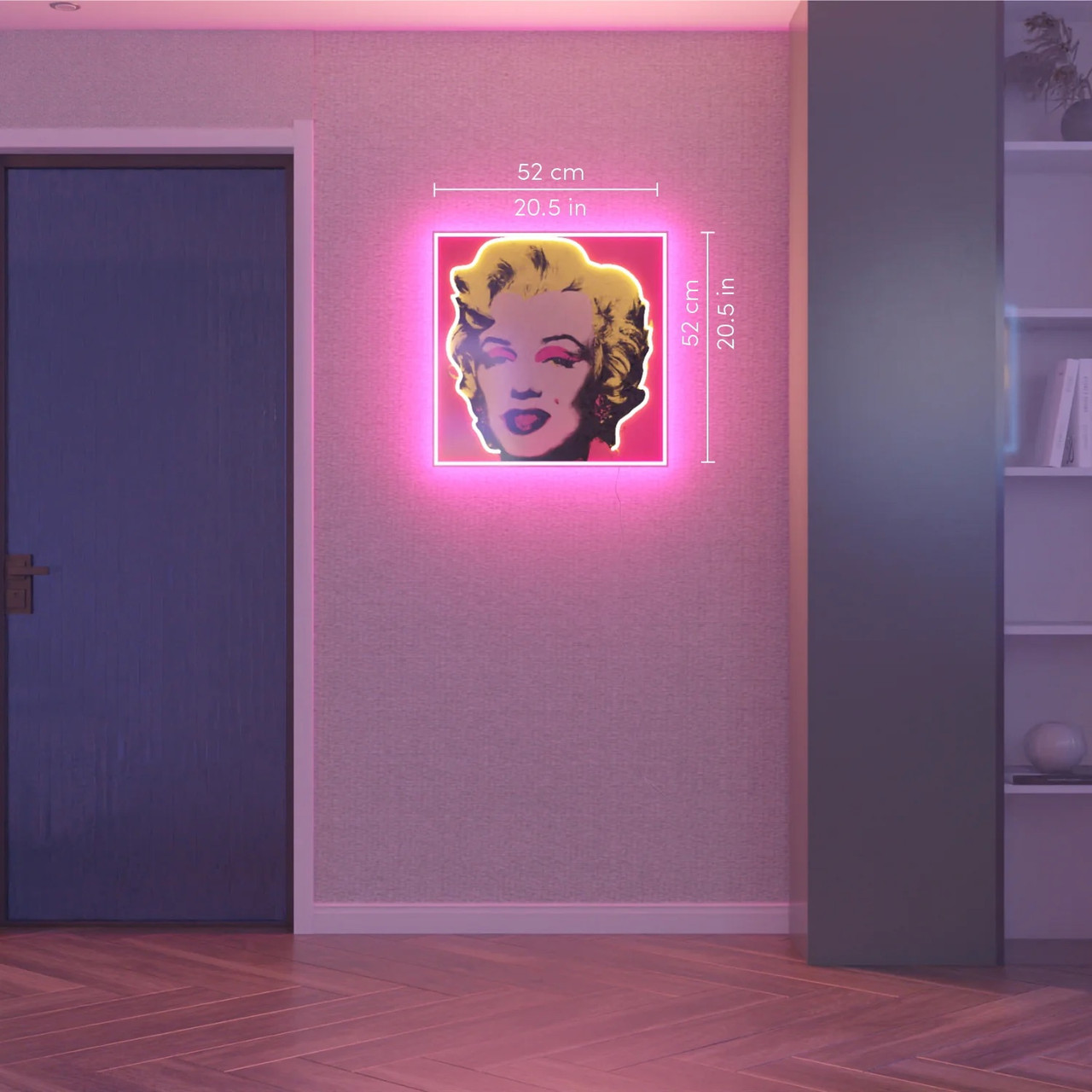 Maglietta Donna Girocollo In Cotone Biologico – Andy Warhol Marilyn Monroe Pin Up Rosa Pop Art