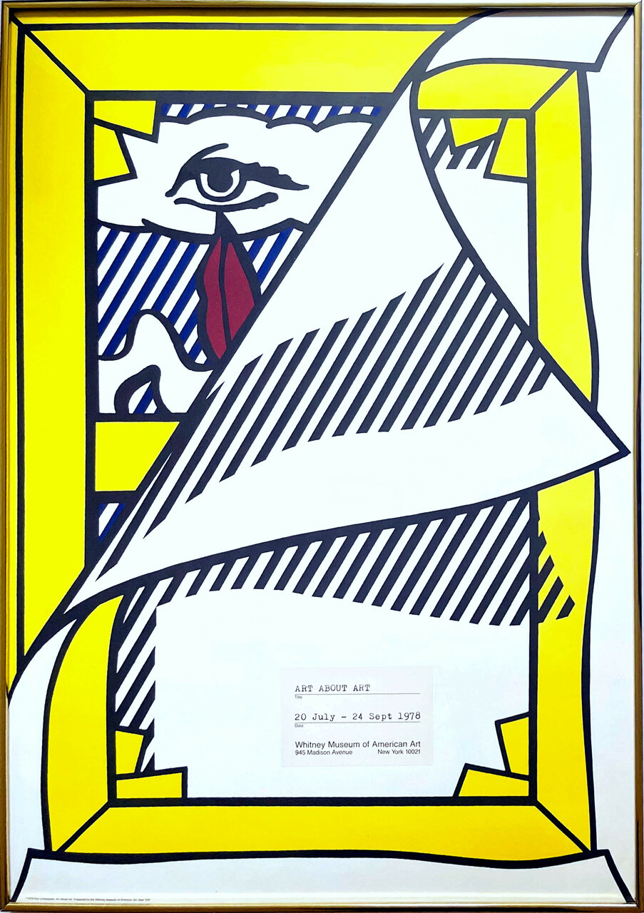 ロイ・リキテンスタイン「アート アバウト アート」ホイットニー美術館ポスター Roy Lichtenstein, Art About Art Whitney Museum of American Art