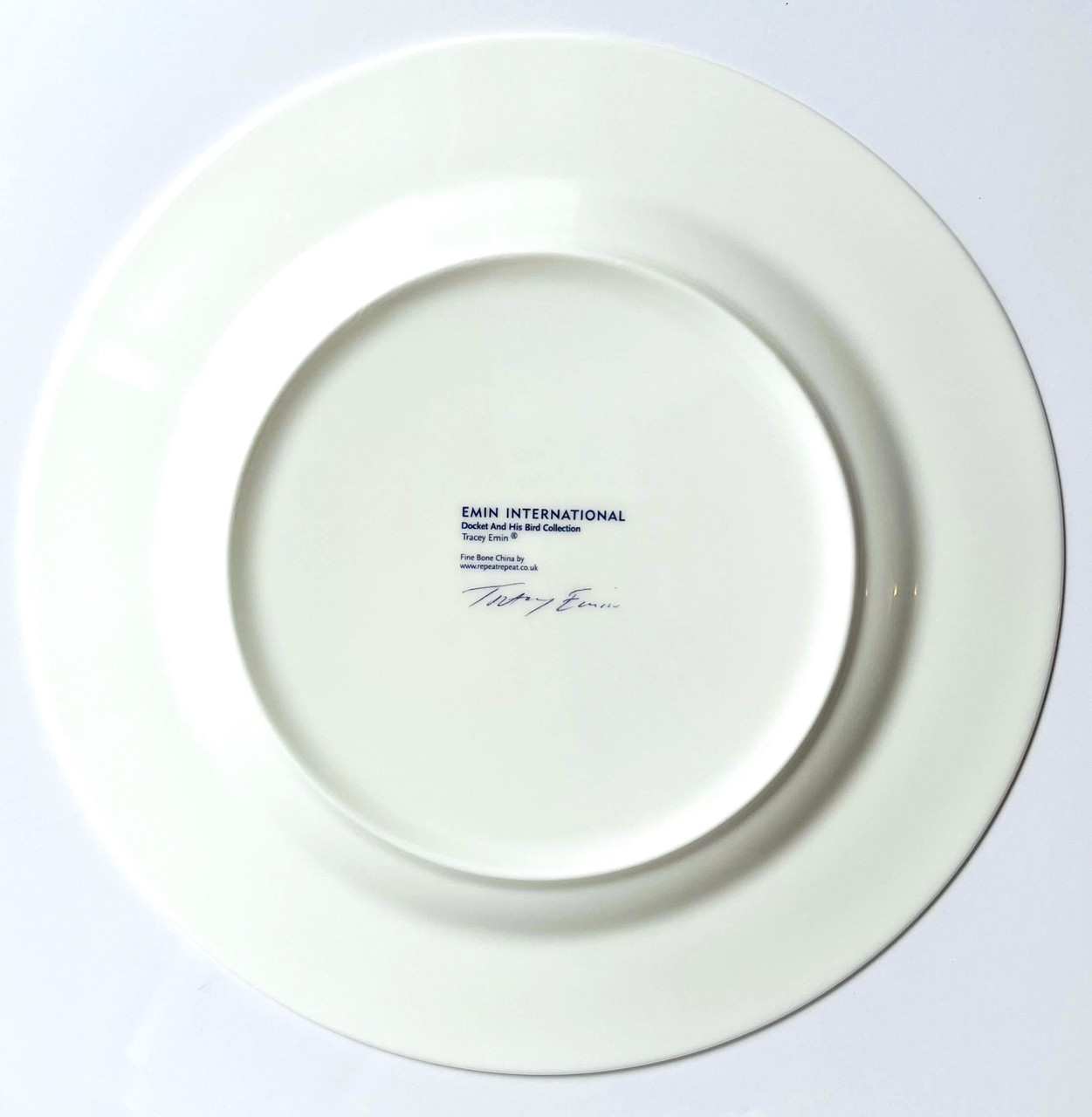 Tracey Emin, Docket and His Bird Collection plate (uniquely hand