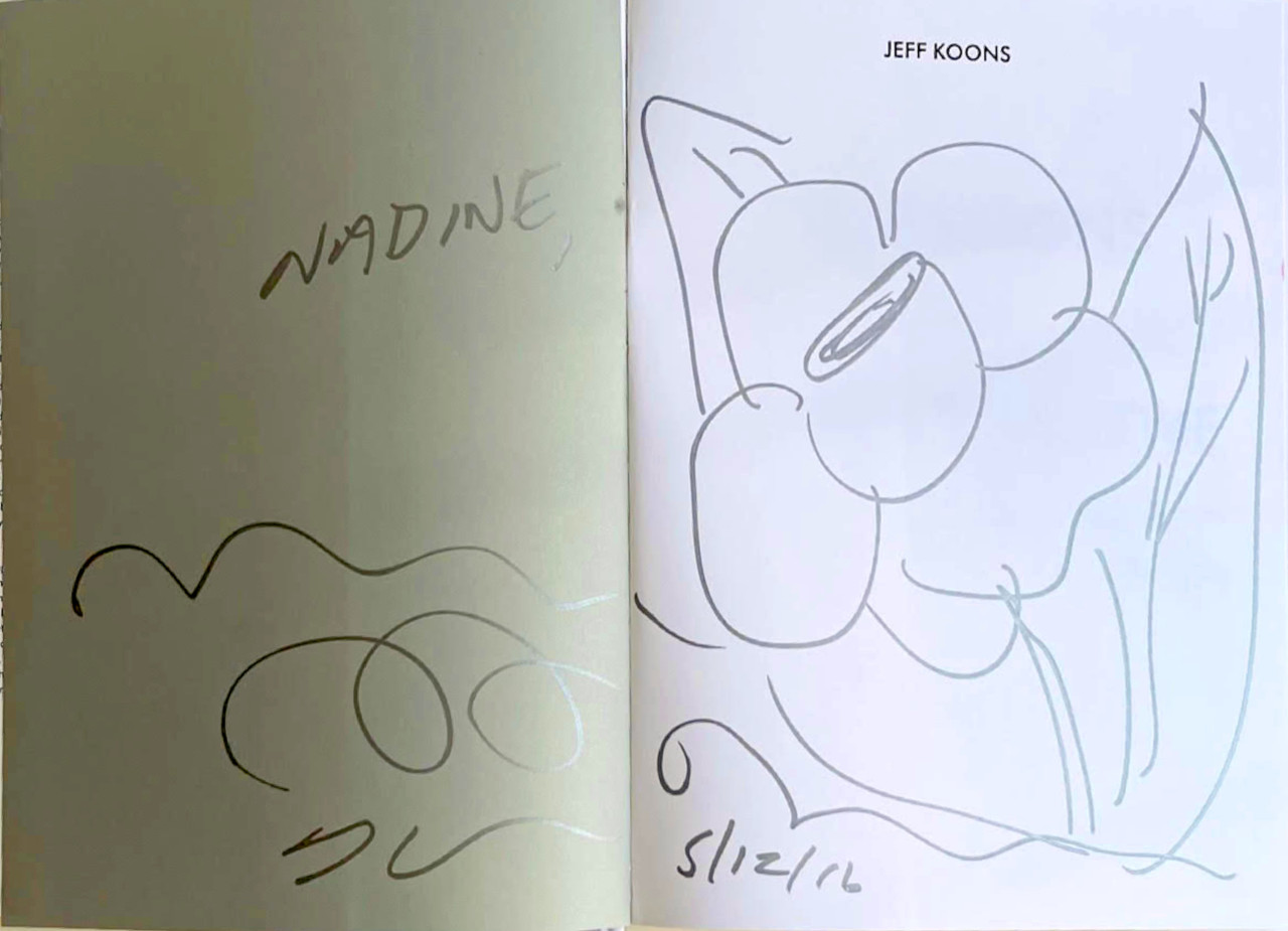 Jeff Koons, Original Flower Drawing (signed twice), 2016