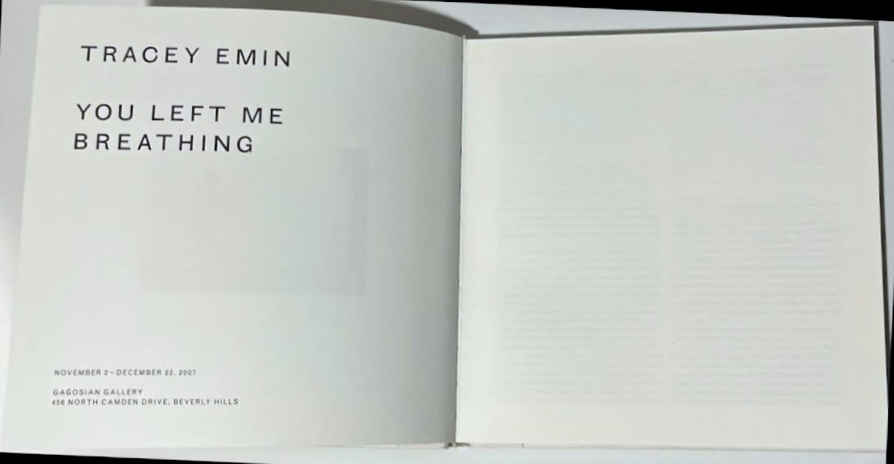 【美品】YOU LEFT ME BREATHING by TRACEY EMIN Tracey Emin: YOU LEFT ME BREATHING, Beverly Hills, November