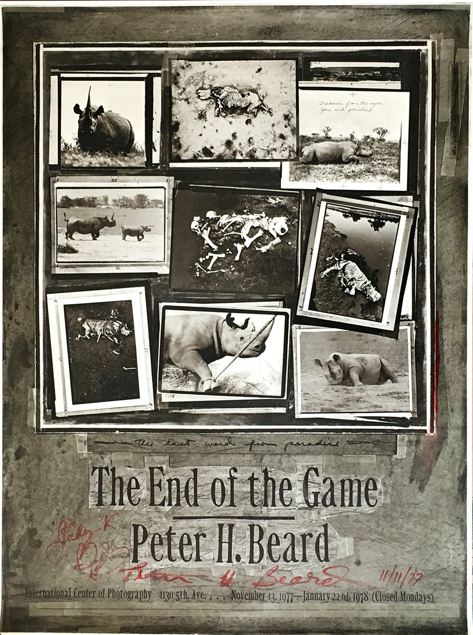 The End of The Game：peter beard ★値下げしました Peter Beard, The End of the Game (Hand Signed by Peter Beard), 1977