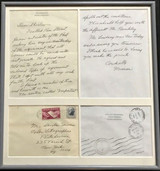  NORMAN ROCKWELL ...."This should help you with the difficult Mr. Buckley".....Hand written letter ca. 1965, Hand written and  signed letter on artist's personalized stationery with the accompanying  postmarked envelope. 