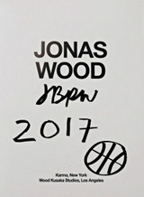 JONAS WOOD Original Basketball Drawing  held in monograph (hand Signed) 2017, Unique drawing. hand signed and dated. held in limited edition hardback monograph.