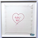 Tracey Emin, My Heart is With You Always, framed with hand signed and inscribed tag, 2015