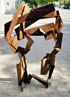 JOEL PERLMAN Welded steel Constructivist sculpture 