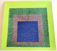  JOSEF ALBERS Study for Homage to the Square - Limited Edition Porcelain Charger (New in Box) 1999, Glazed Italian Porcelain