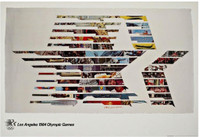  ROBERT RAUSCHENBERG Los Angeles 1984 Olympic Games (with Olympic Committee COA) 1982,  Offset Lithograph on Parson's Diploma paper