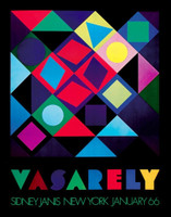  VICTOR VASARELY Original Sidney Janis Gallery Exhibition Poster 1966, Silkscreen on glossy thick paper. Unframed.