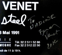  BERNAR VENET Sit on Steel (Hand signed and inscribed) 1991