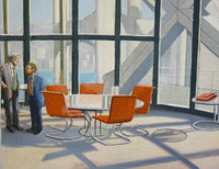 RICHARD HAAS Hong Kong Bank by Norman Foster 1993, Acrylic on Canvas. Signed. Framed.