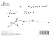 ANTONY GORMLEY Hand SIGNED (Autographed) Postcard of "Moment" @ Irish Art Museum