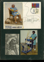 Figurative realist artist DUANE HANSON autographed boldly signed card 1986 RARE!