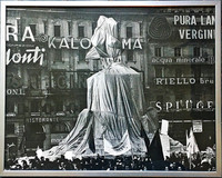 Christo (Christo and Jeanne-Claude) Wrapped Monument to Vittorio Emanuele II, Project for Piazza del Duomo, Milan, Italy, from the Estate and Collection of Jacob and Aviva Bal Teshuva (Schellmann, 82) , 1975