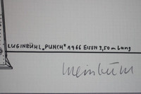 Bernhard Luginbühl, Renowned Swiss Artist Hand Signed, Numbered Silkscreen: "Punch", on Velincarton, 1966, Swiss Society for Fine Arts Portfolio