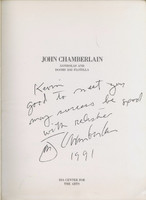 John CHAMBERLAIN Hand Signed and Uniquely Dedicated with warm message held in Rare 1991 Catalogue Dia Center UNIQUE