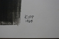 Lyman Kipp, American Unique Minimalist Drawing dedicated to famed curator Gene Baro
