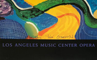 David Hockney, Richard Strauss: Los Angeles Music Center Opera (Hand Signed and Inscribed), 1993