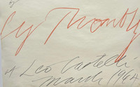 Cy Twombly, Cy Twombly at Leo Castelli (Hand Signed)