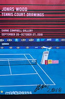 Jonas Wood Tennis Court Drawings, Melbourne, Australia (Hand Signed), 2018
