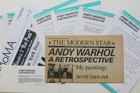 Andy Warhol Vintage Museum Press Kit (MOMA) 1989