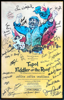 Chaim Topol, Topol in Fiddler on the Roof (Hand signed by Chaim Topol and the original cast members), 1990