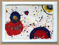 Sam Francis, Untitled from the Deluxe [signed] edition of the 1 Cent Life Portfolio (hand signed twice, #85/100, acquired from the Estate of Robert Indiana), 1964