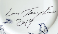 Tracey Emin, Docket and His Bird Collection plate (uniquely hand signed and inscribed by Tracey Emin), 2019