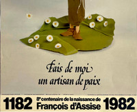 Claude Lafortune, 8e centenaire de la naissance de François d'Assise ("Fais de moi un artisan de paix), 1982
