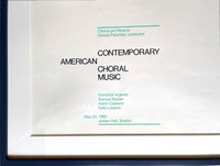 Helen Frankenthaler, Contemporary American Choral Music (Hand signed by both Helen Frankenthaler and Aaron Copland), 1982