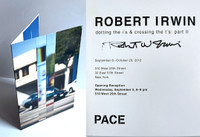 Robert Irwin, Fold-out PACE Gallery invitation (hand signed by Robert Irwin), 2012