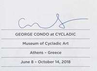 George Condo, George Condo at Cycladic (hand signed by George Condo), 2018