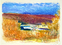 Wolf Kahn, Untitled color field landscape, 1990