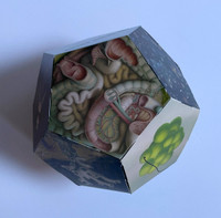 Mark Ryden, 2 part invitation forming a 3-D Dodecahedron (hand signed by Mark Ryden), 2016