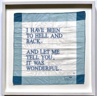 Louise Bourgeois, I Have Been to Hell and Back Handkerchief (Blue), 2009