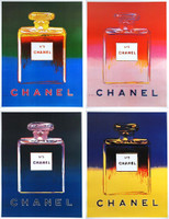 ANDY WARHOL, Chanel No. 5, Set of Four Offset Lithographs on Linen Back, Chanel  1997